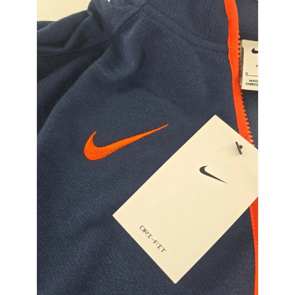 University Of Virginia Cavaliers Nike Dark Blue Dri-Fit 1/4 Zip Mens SZ S Jacket